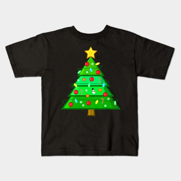 Christmas Tree Kids T-Shirt by williamcuccio